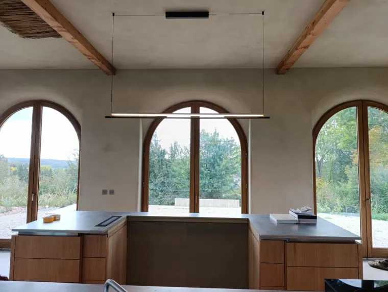 Pose d'un lustre à BUIRE AU BOIS, Abbeville, ISOPLALEC