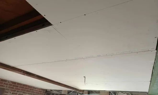 Isolation, plaquage et enduit des calicots d'un plafond à BUIRE AU BOIS, Abbeville, ISOPLALEC